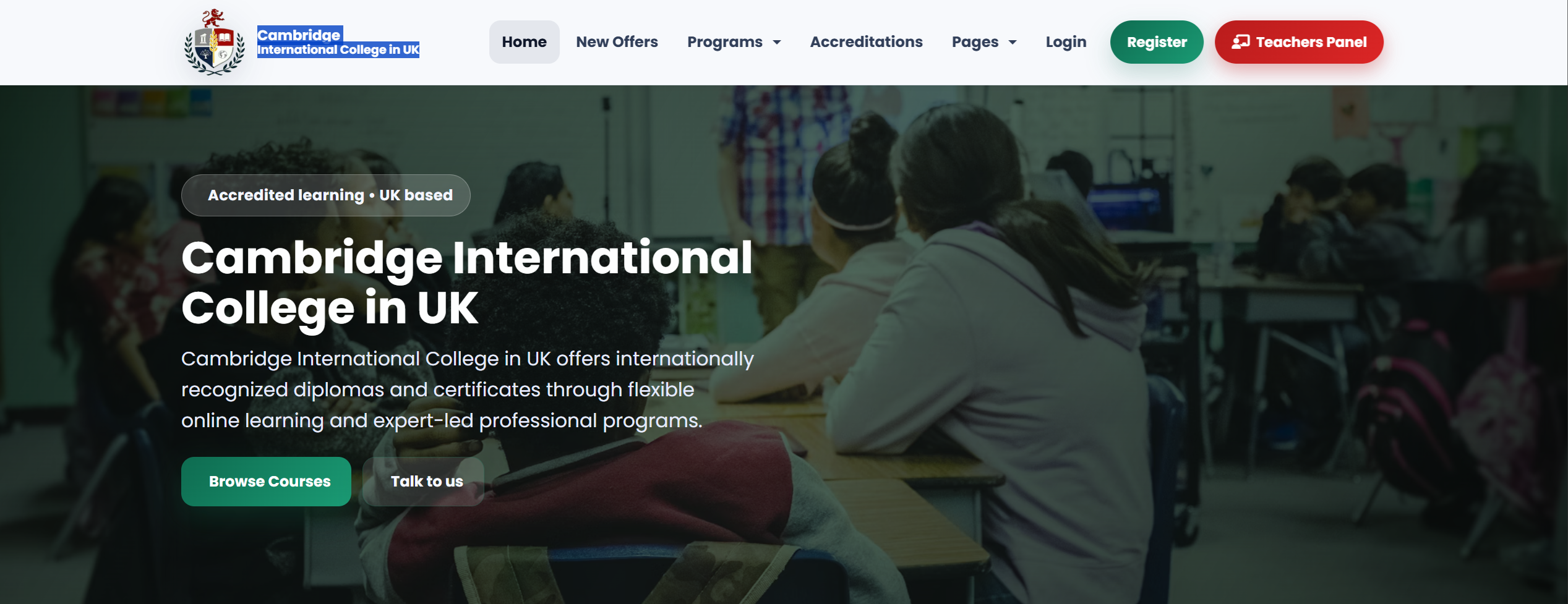 Cambridge International College in UK