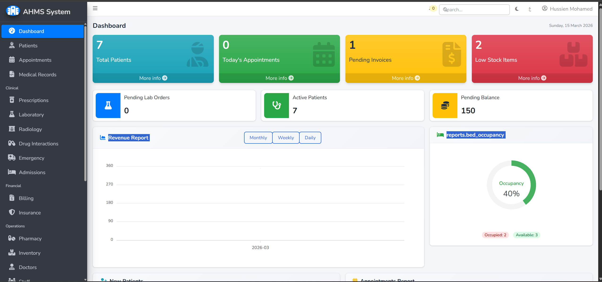 Advanced Hospital Management System
