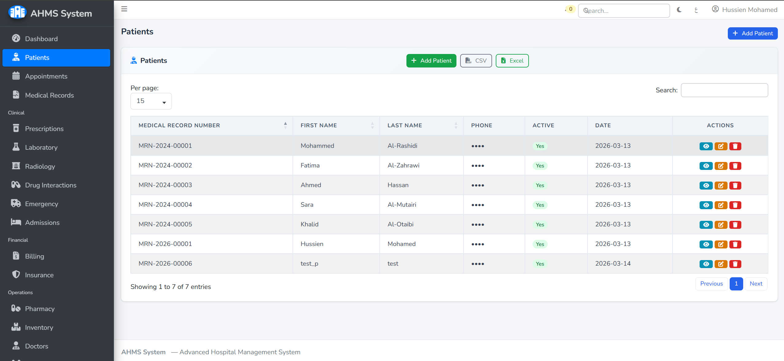 Advanced Hospital Management System