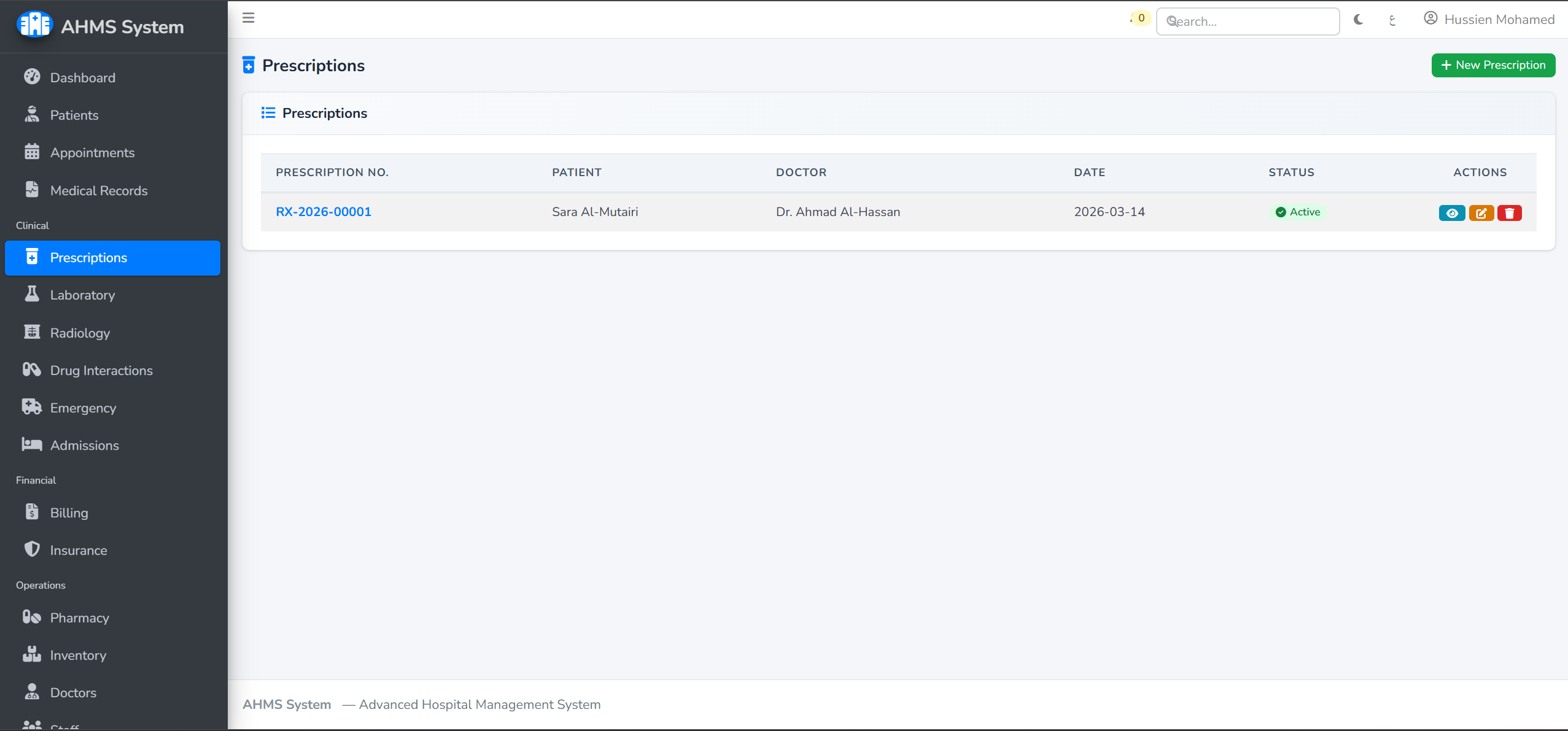 Advanced Hospital Management System
