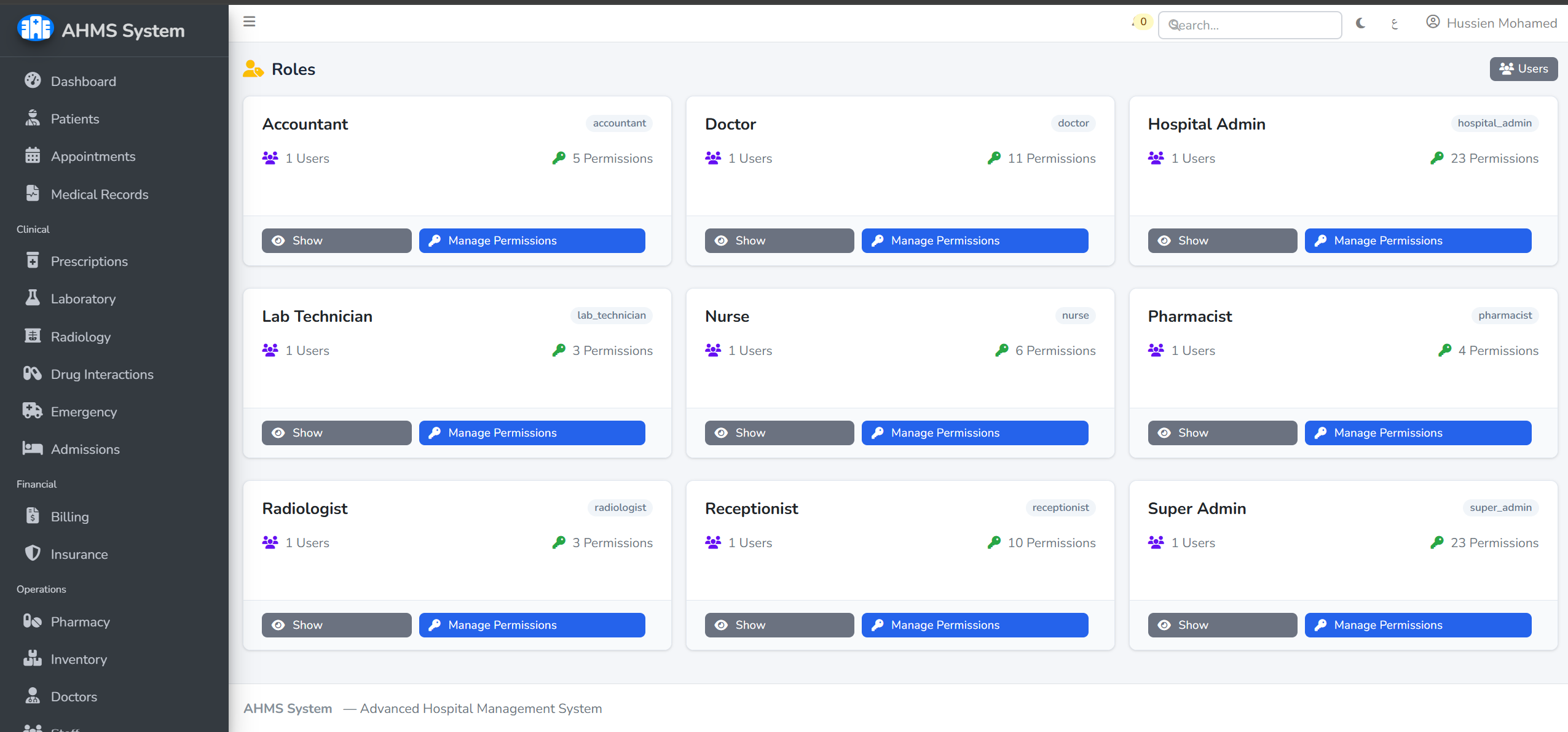 Advanced Hospital Management System